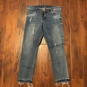 KUT from the Kloth open hem distressed jeans